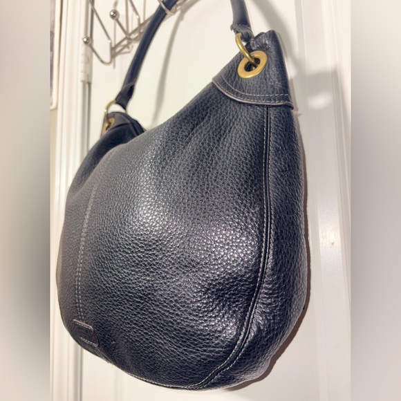 Fossil Leather Colorblock Hobo Shoulder Bag | Pebbled Leather - Picture 8 of 12